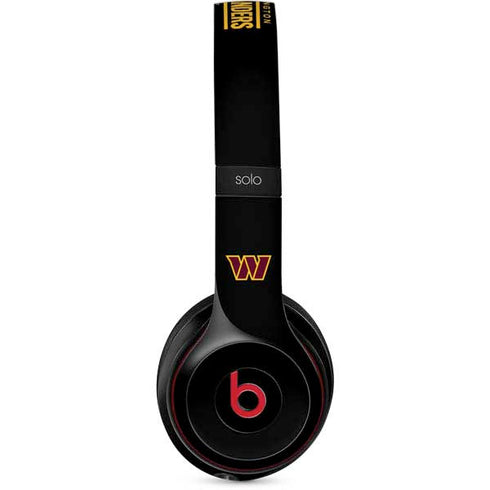 NFL Washington Commanders Black Background Beats Solo 3 Wireless Skin